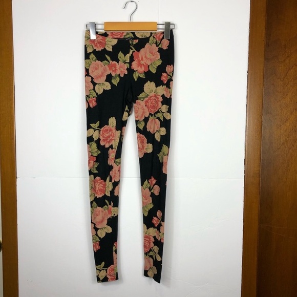 Talula Aritzia floral print leggings Sz XS